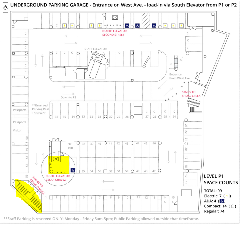 Parking map of APL